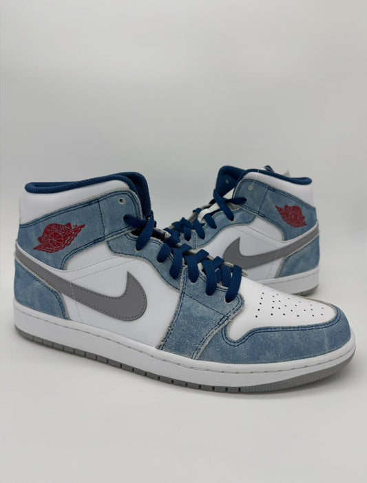 Jordan 1 Mid "French Blue Fire Red"